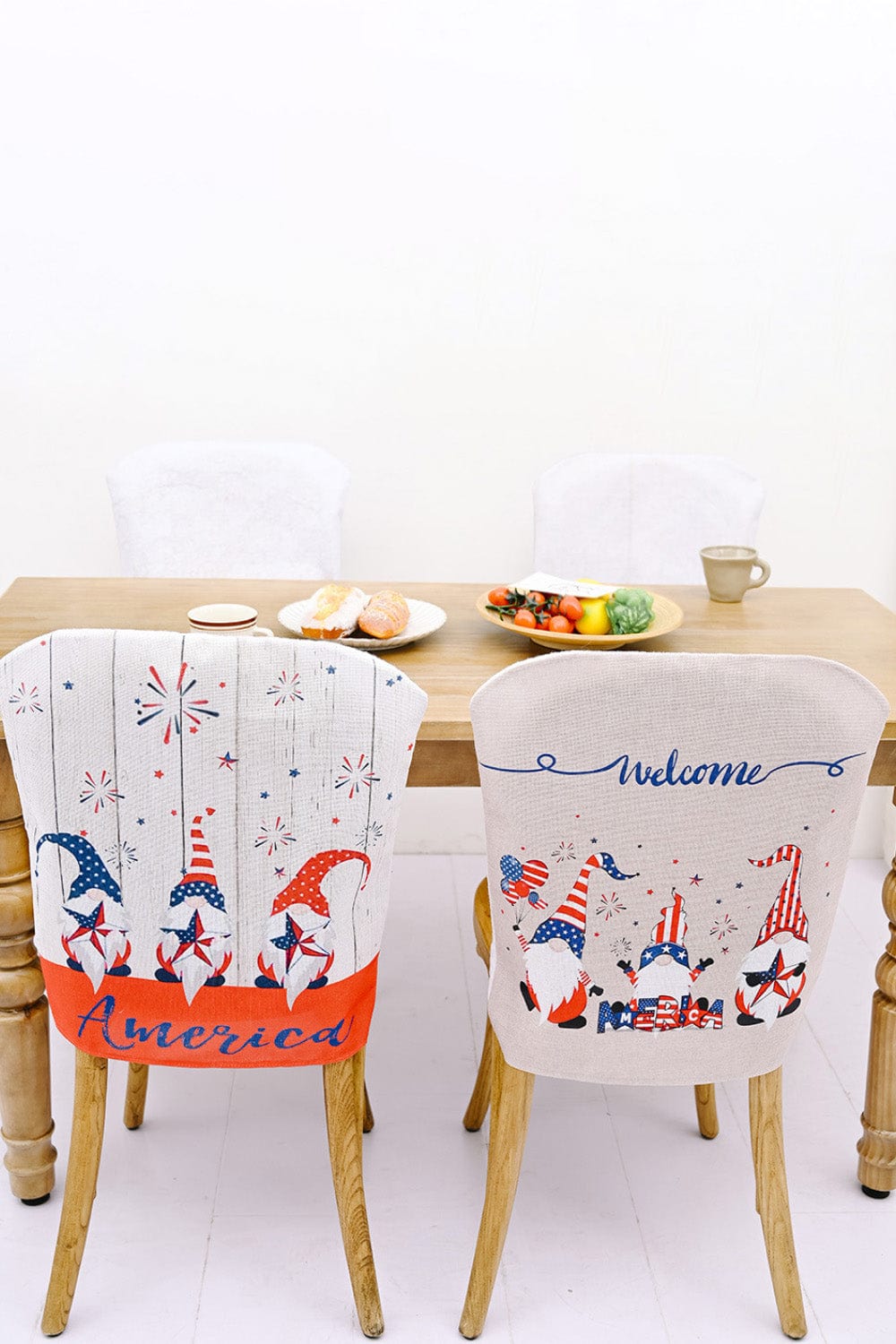 Fashorio Home Decor Accents Multicolor / One Size 2-Piece Independence Day Chair Covers