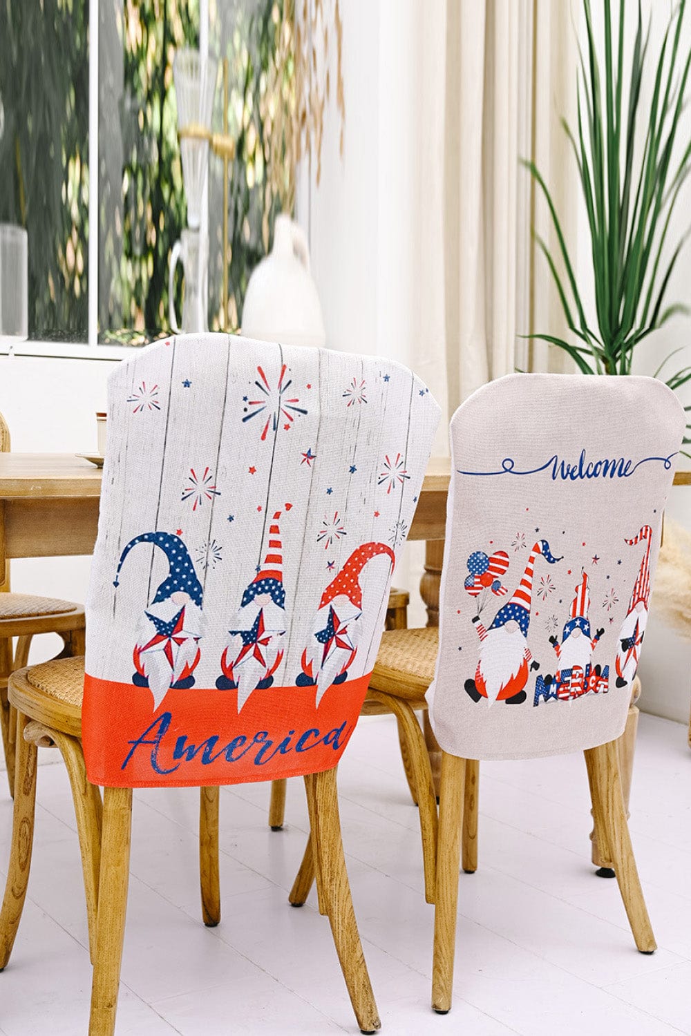 Fashorio Home Decor Accents Multicolor / One Size 2-Piece Independence Day Chair Covers