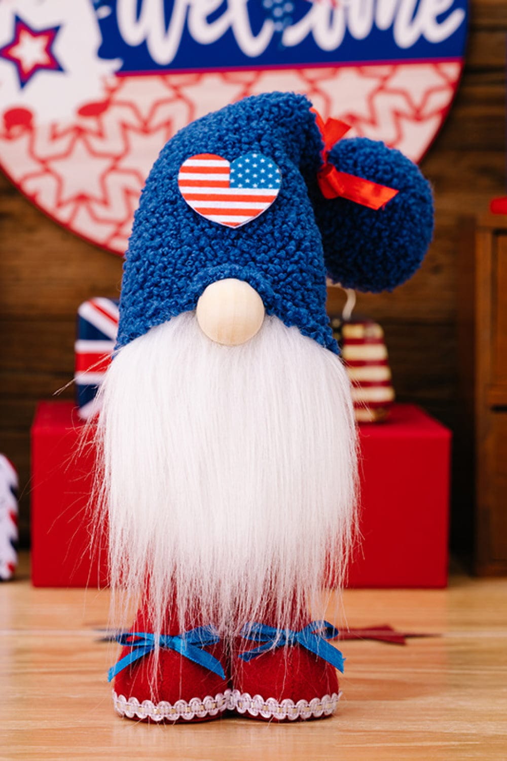 Fashorio Home Decor Accents Multicolor / One Size 2-Piece Independence Day Knit Beard Gnomes