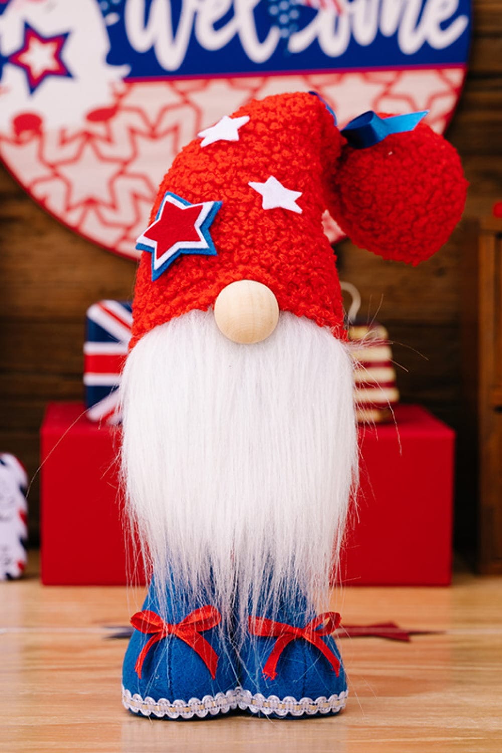 Fashorio Home Decor Accents Multicolor / One Size 2-Piece Independence Day Knit Beard Gnomes