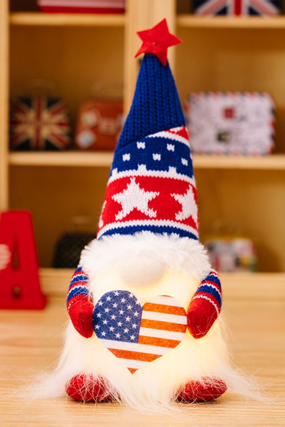 Fashorio Home Decor Accents Red/Blue / One Size 2-Piece Independence Day Knit Decor Gnomes