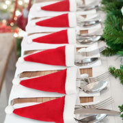 Fashorio Home Decor Accents Red / One Size 20-Piece Christmas Hat Cutlery Holders