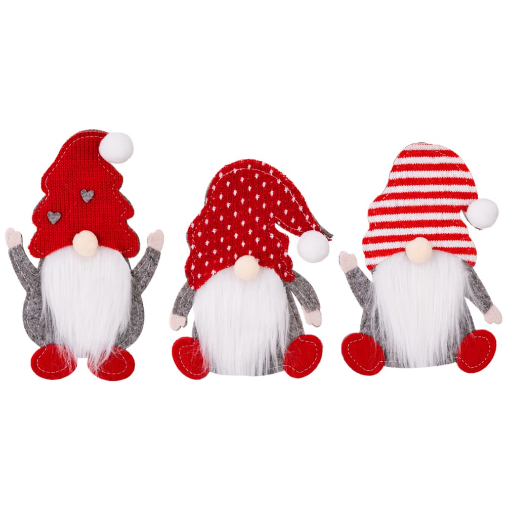 Fashorio Home Decor Accents Red / One Size 3-Piece Faceless Gnome Cutlery Holders