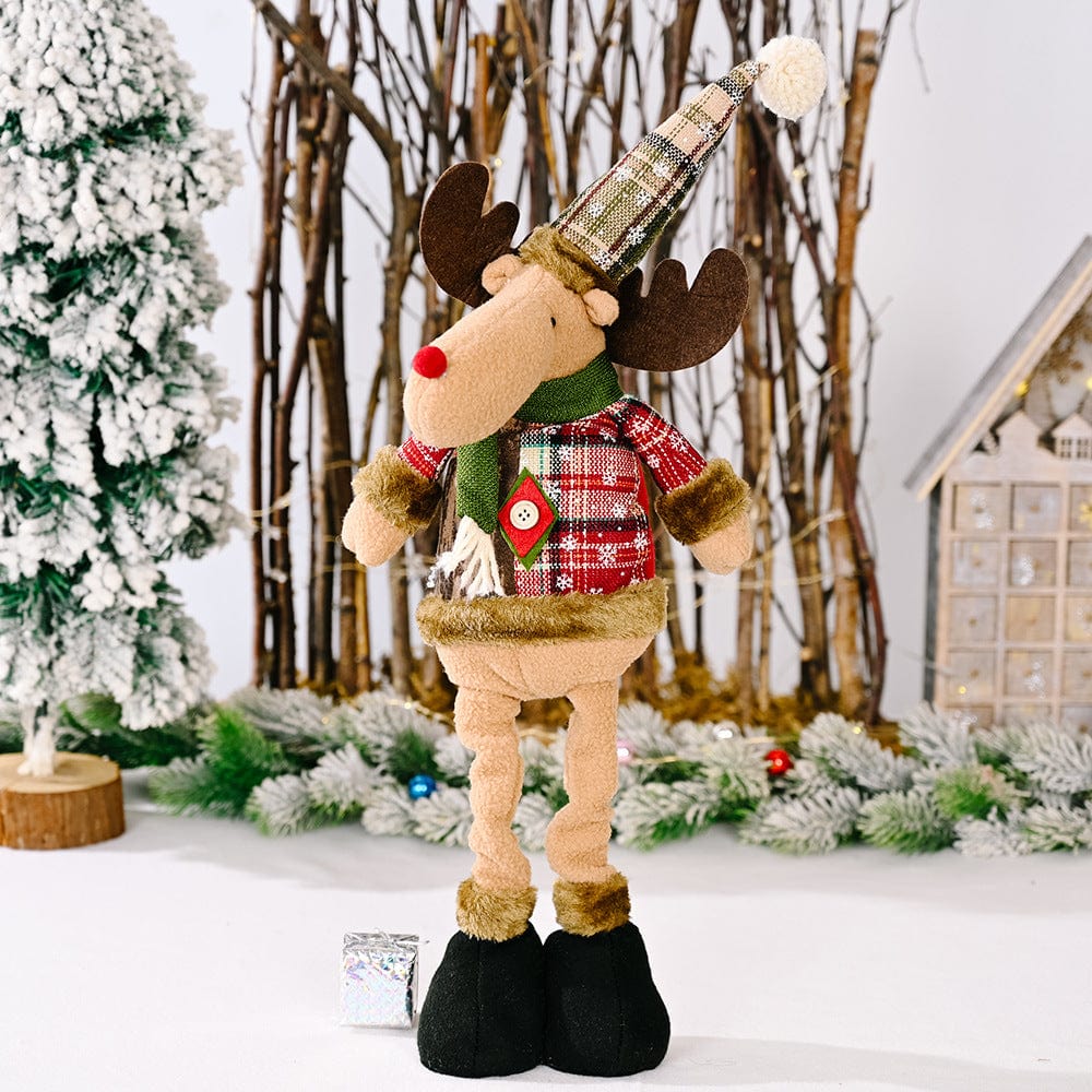 Fashorio Home Decor Accents Reindeer / One Size Christmas Telescopic Leg Doll