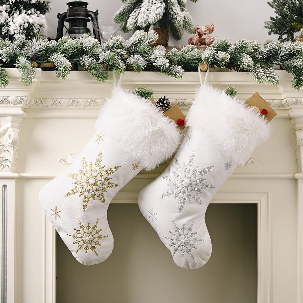 Fashorio Home Decor Accents Snowflake Christmas Stocking