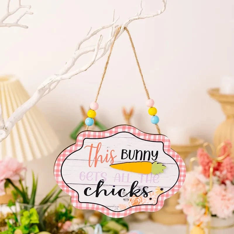 Fashorio Home Decor Accents Style A / One Size Easter Wooden Bead Hanging Widget