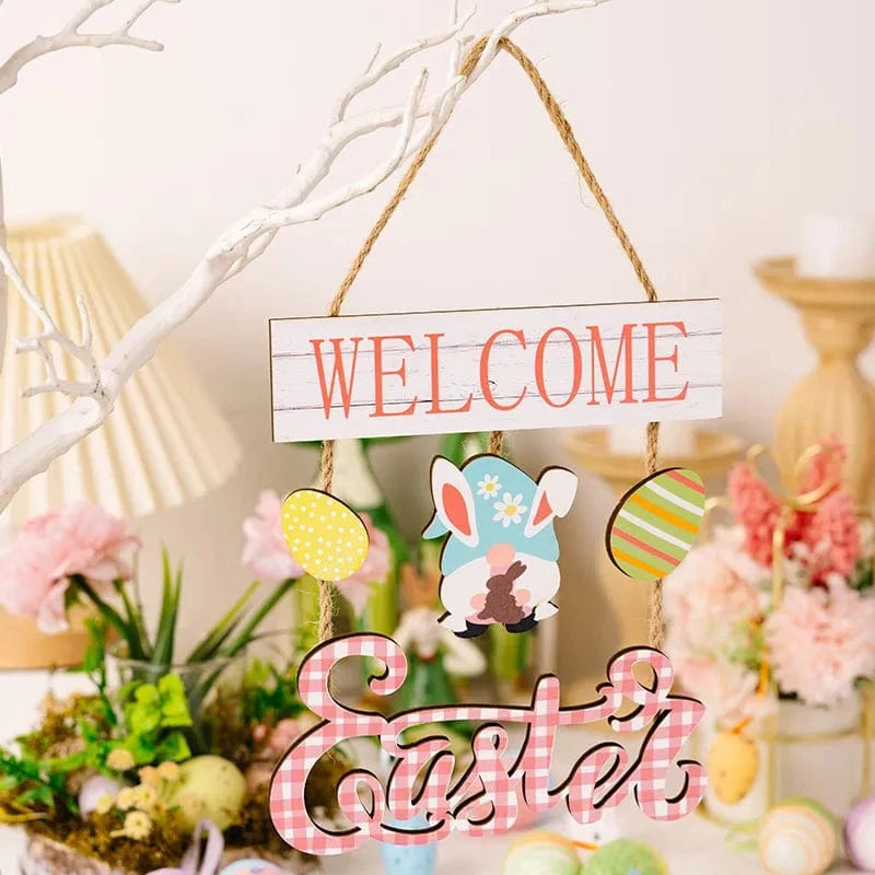 Fashorio Home Decor Accents Style A / One Size Easter Wooden Hanging Widget