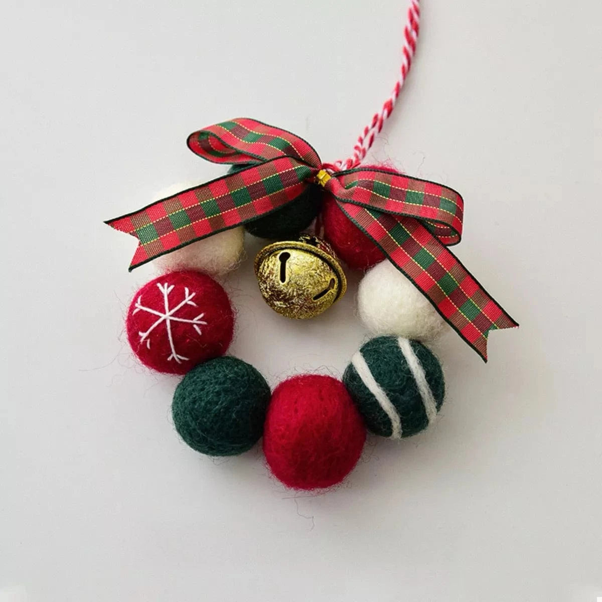 Fashorio Home Decor Accents Style B / One Size Christmas Felt Ball Garland Ornament