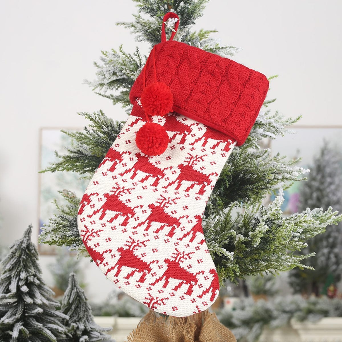 Fashorio Home Decor Accents Style B / One Size Christmas Stocking Hanging Widget