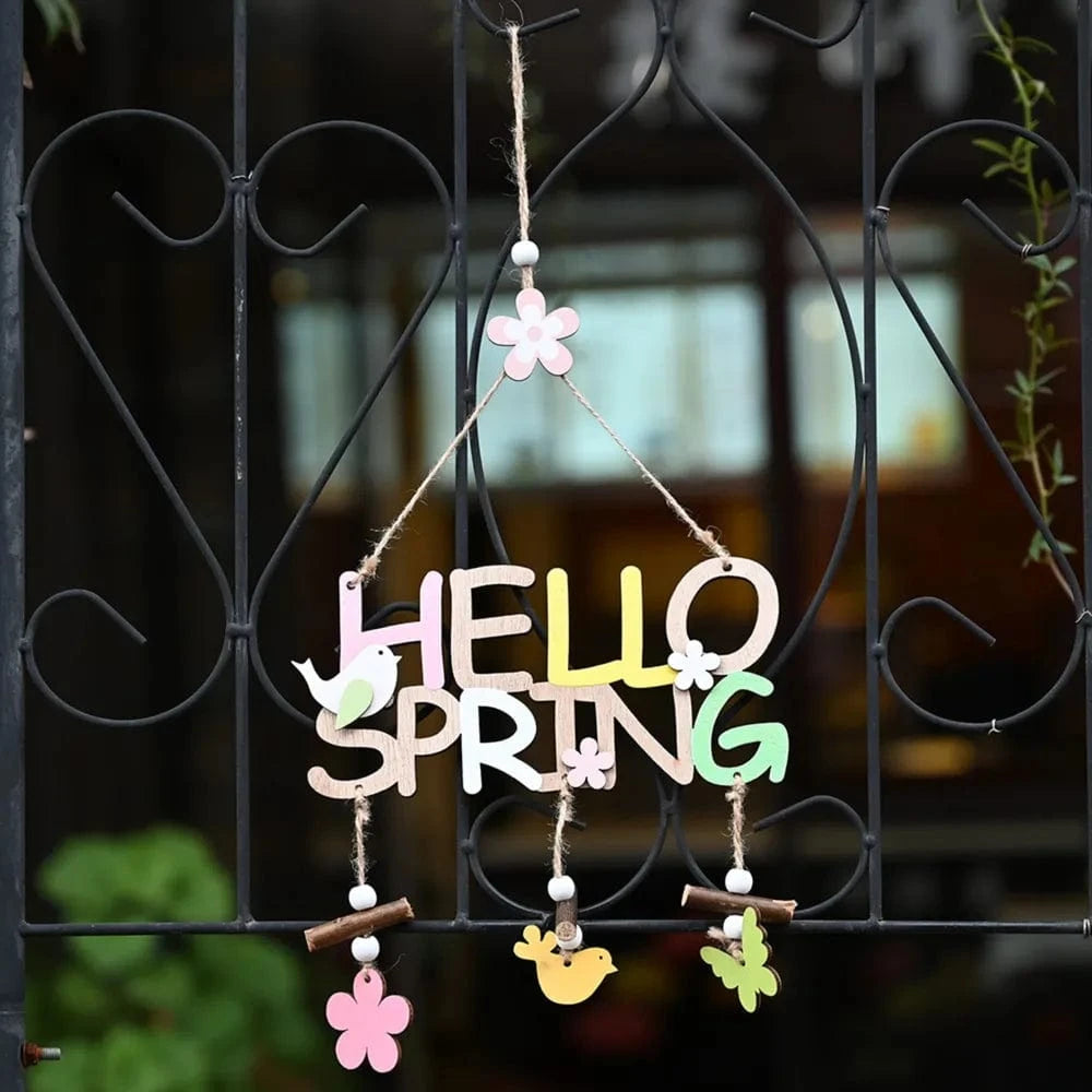 Fashorio Home Decor Accents Style B / One Size Easter Wooden Hanging Widget