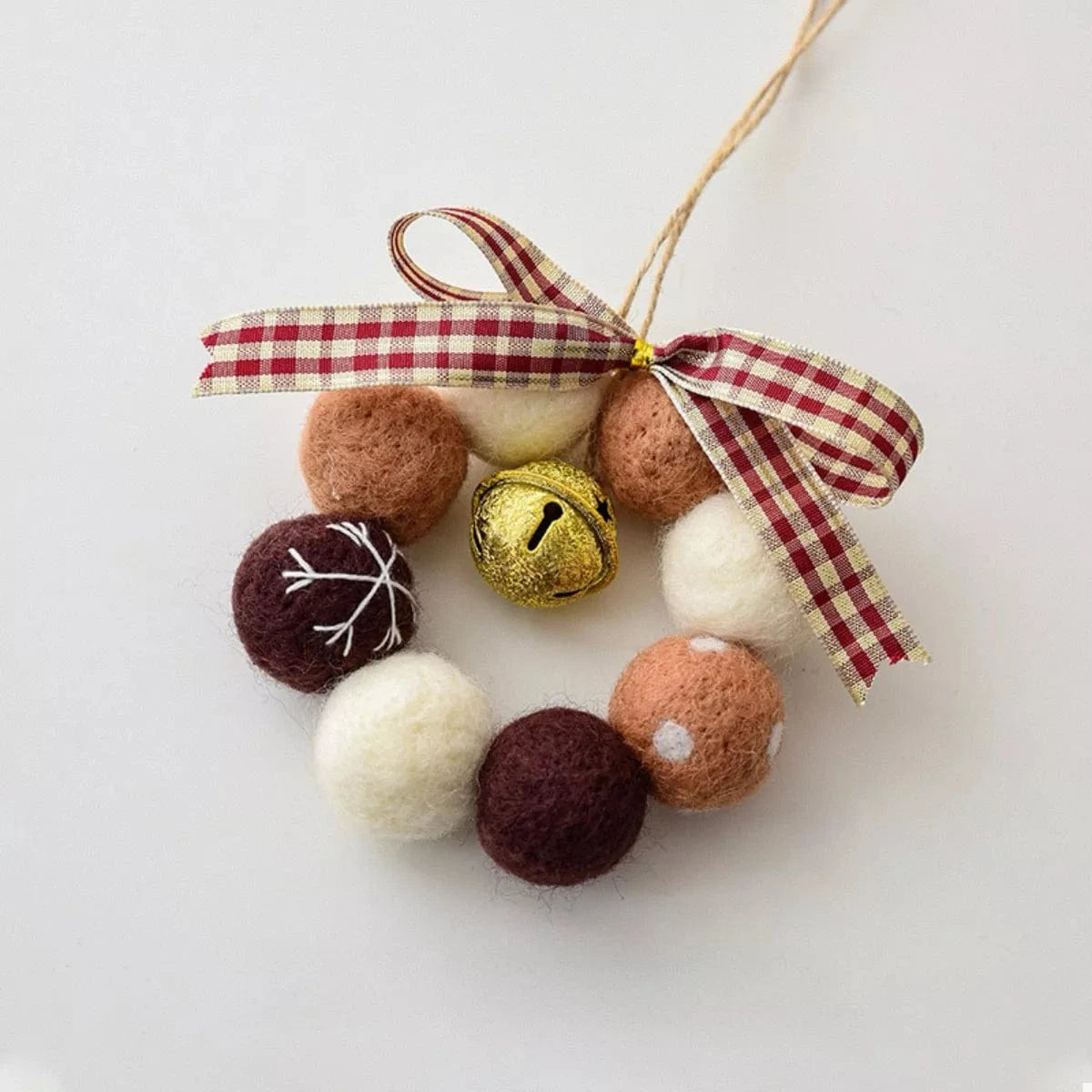 Fashorio Home Decor Accents Style C / One Size Christmas Felt Ball Garland Ornament