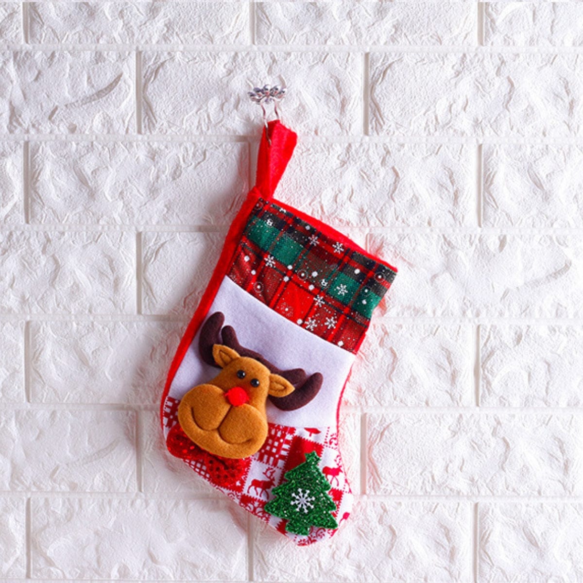 Fashorio Home Decor Accents Style D / One Size Christmas Stocking Hanging Widget