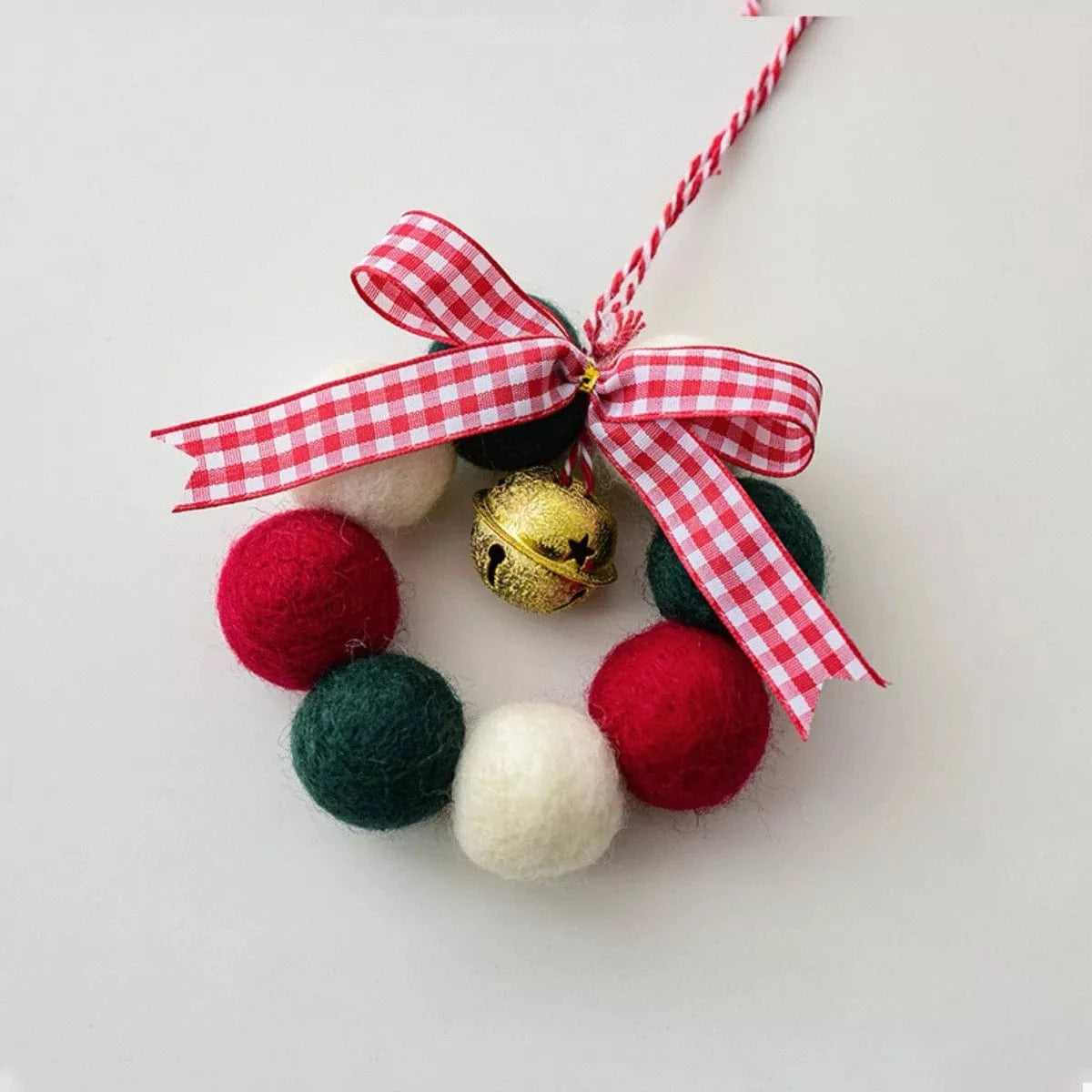 Fashorio Home Decor Accents Style E / One Size Christmas Felt Ball Garland Ornament