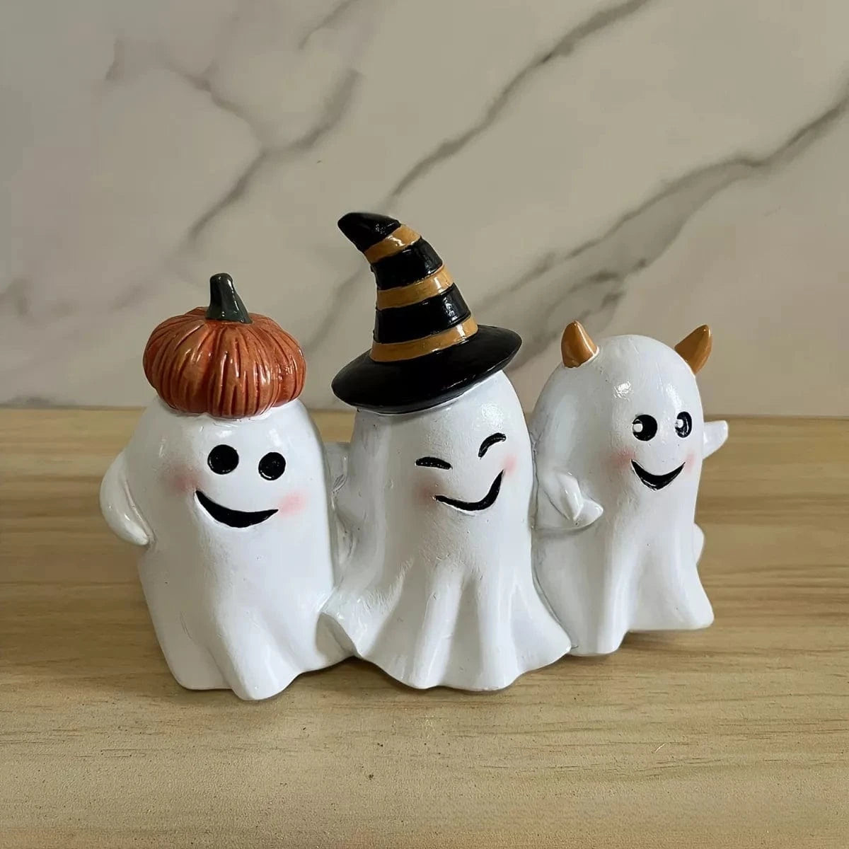 Fashorio Home Decor Accents White / One Size Halloween Ghost Trio Ornament
