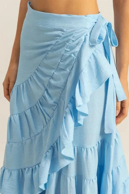 HYFVE Ruffled Tiered High Waist Skirt - Fashorio