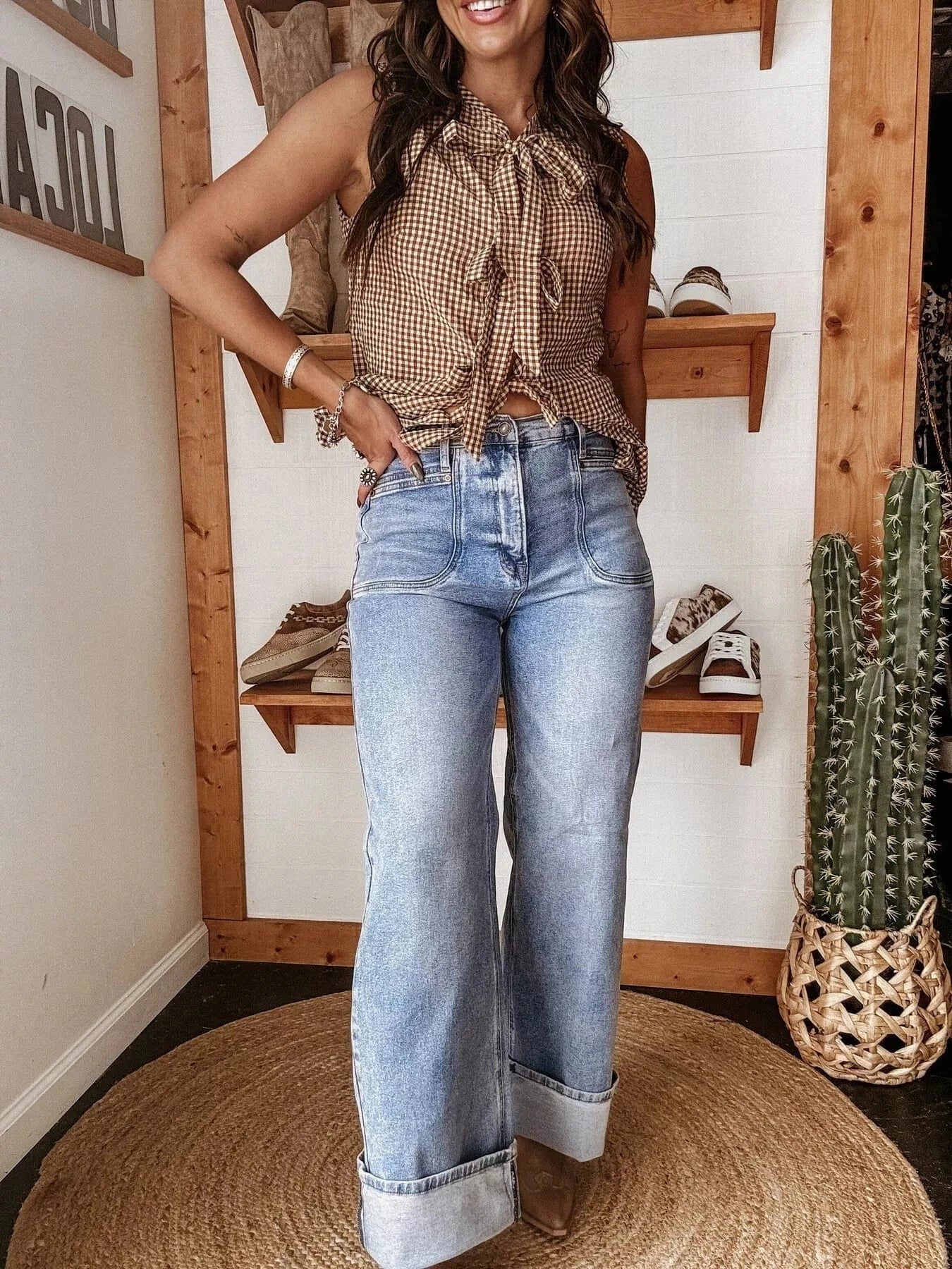 Fashorio Jeans Blue / S Wide Leg Wash Jeans – Relaxed Fit Denim with Pockets