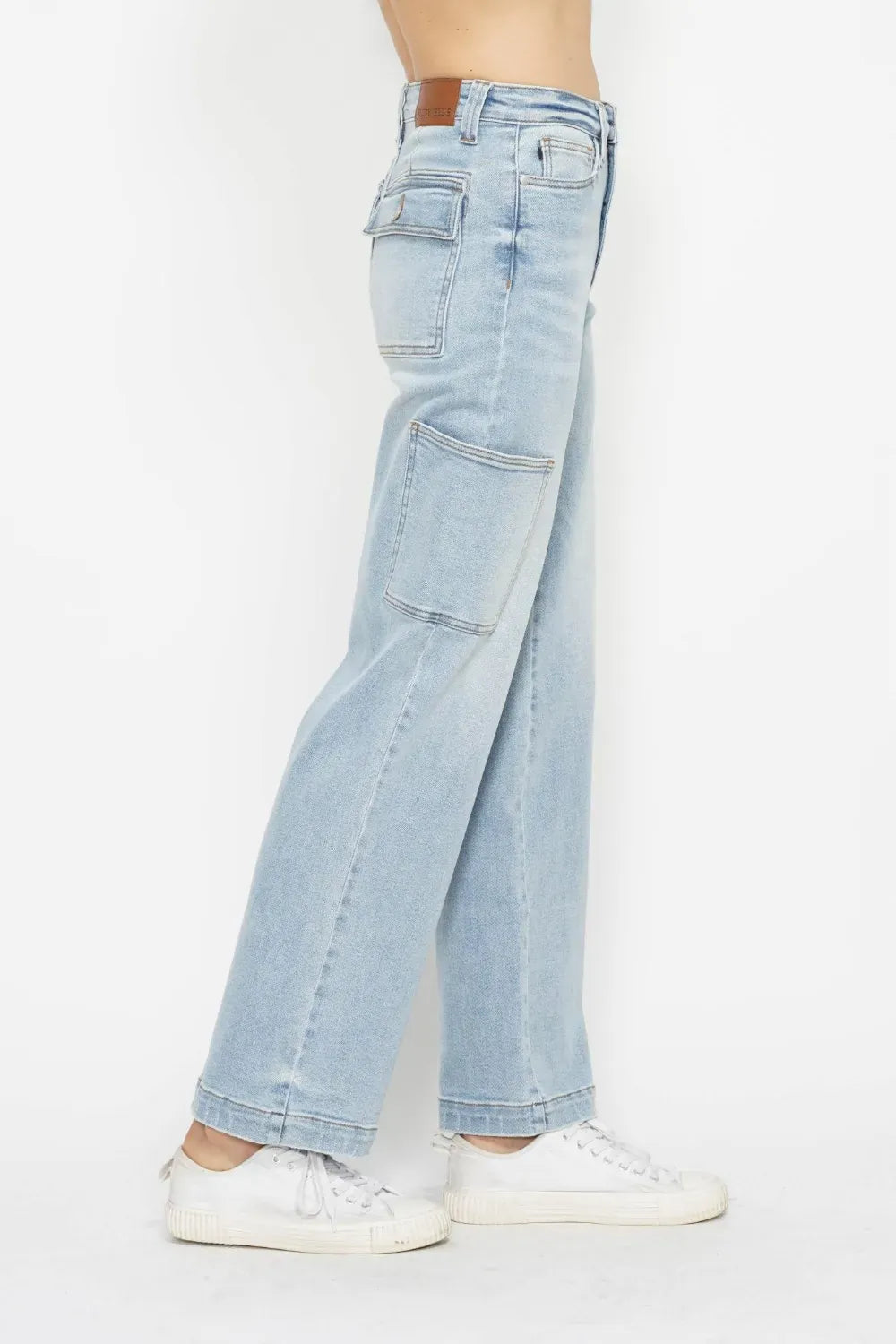 Fashorio Jeans Judy Blue Full Size High Waist Straight Cargo Jeans