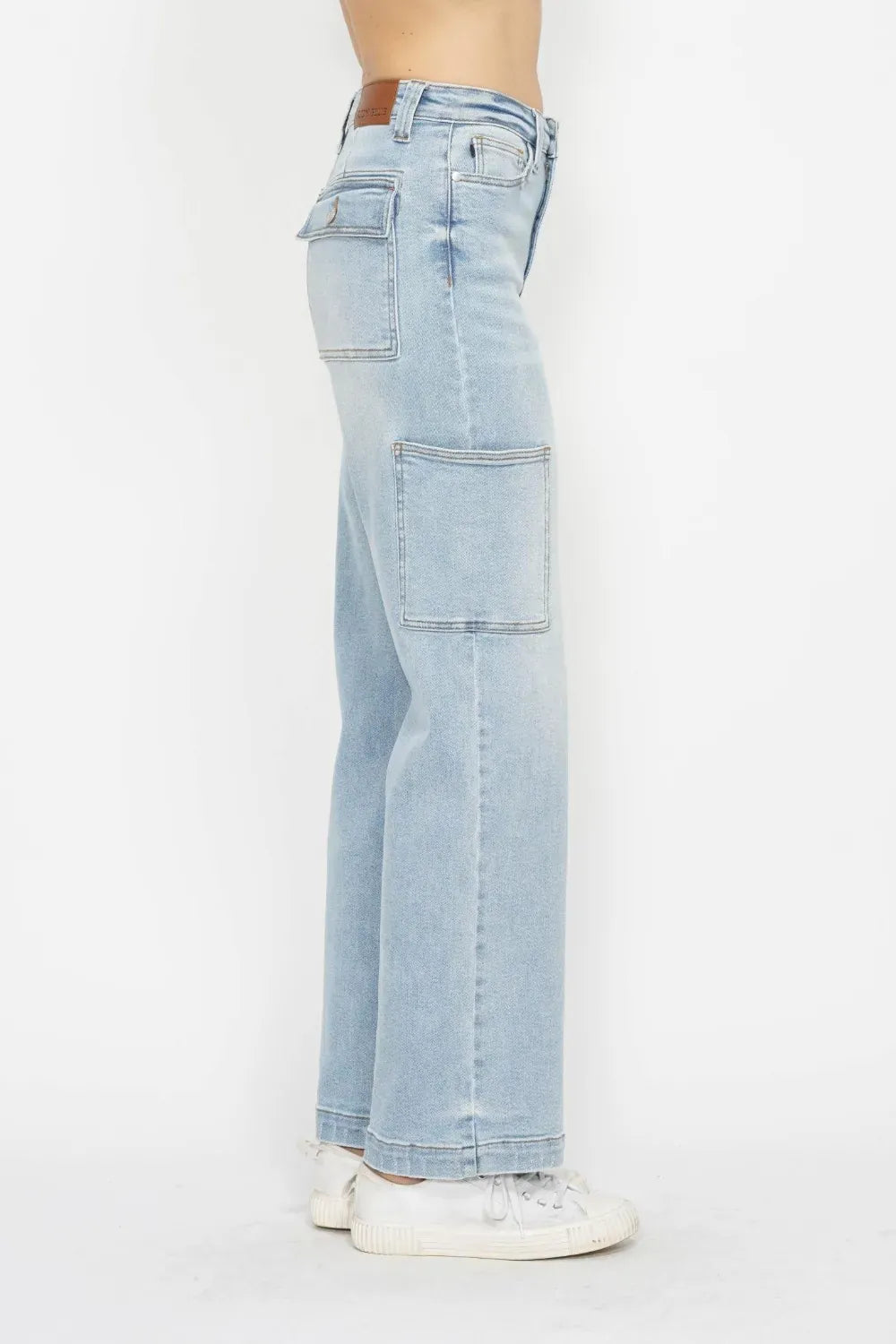 Fashorio Jeans Judy Blue Full Size High Waist Straight Cargo Jeans