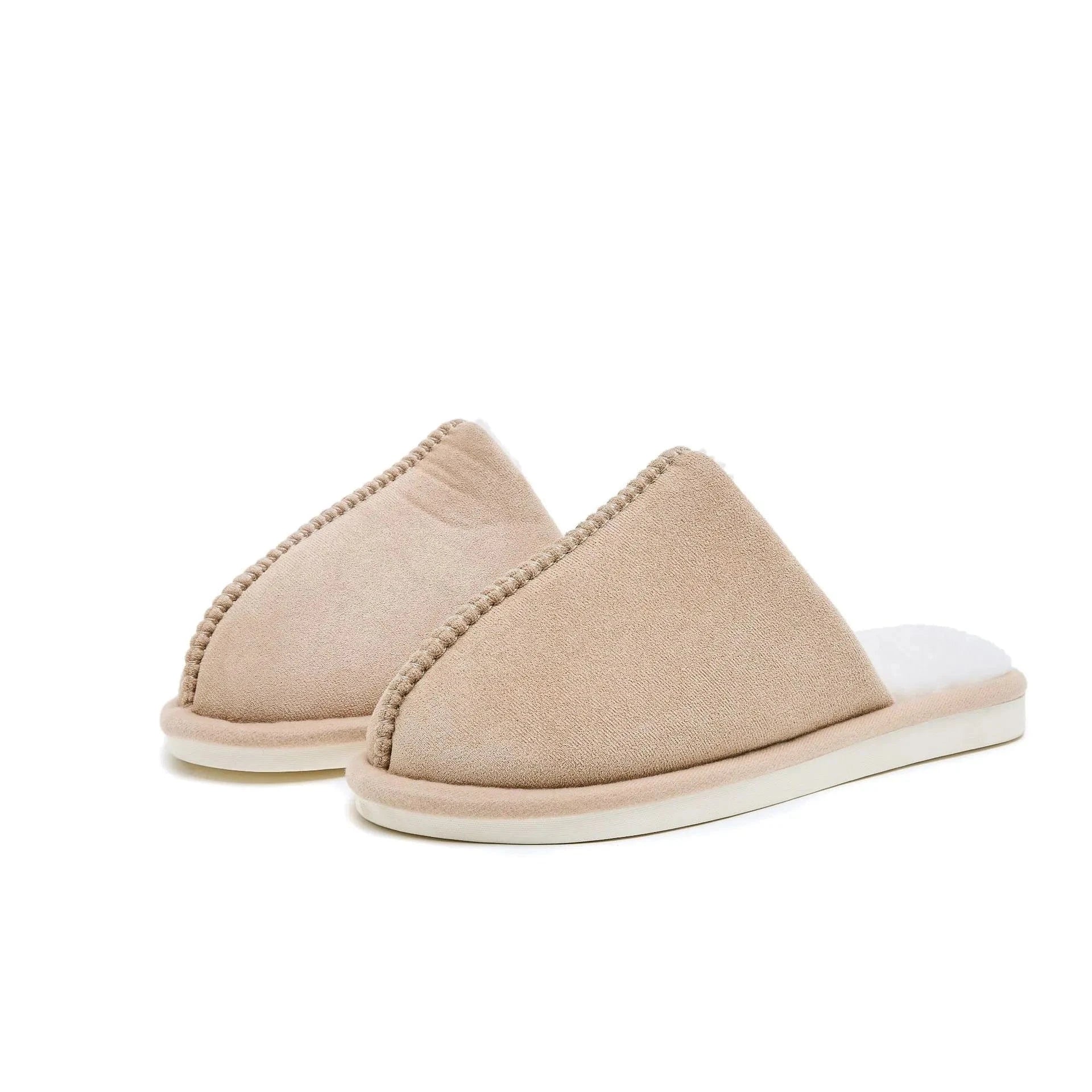 Cozy Soft Fleece Indoor Slippers Khaki - Fashorio