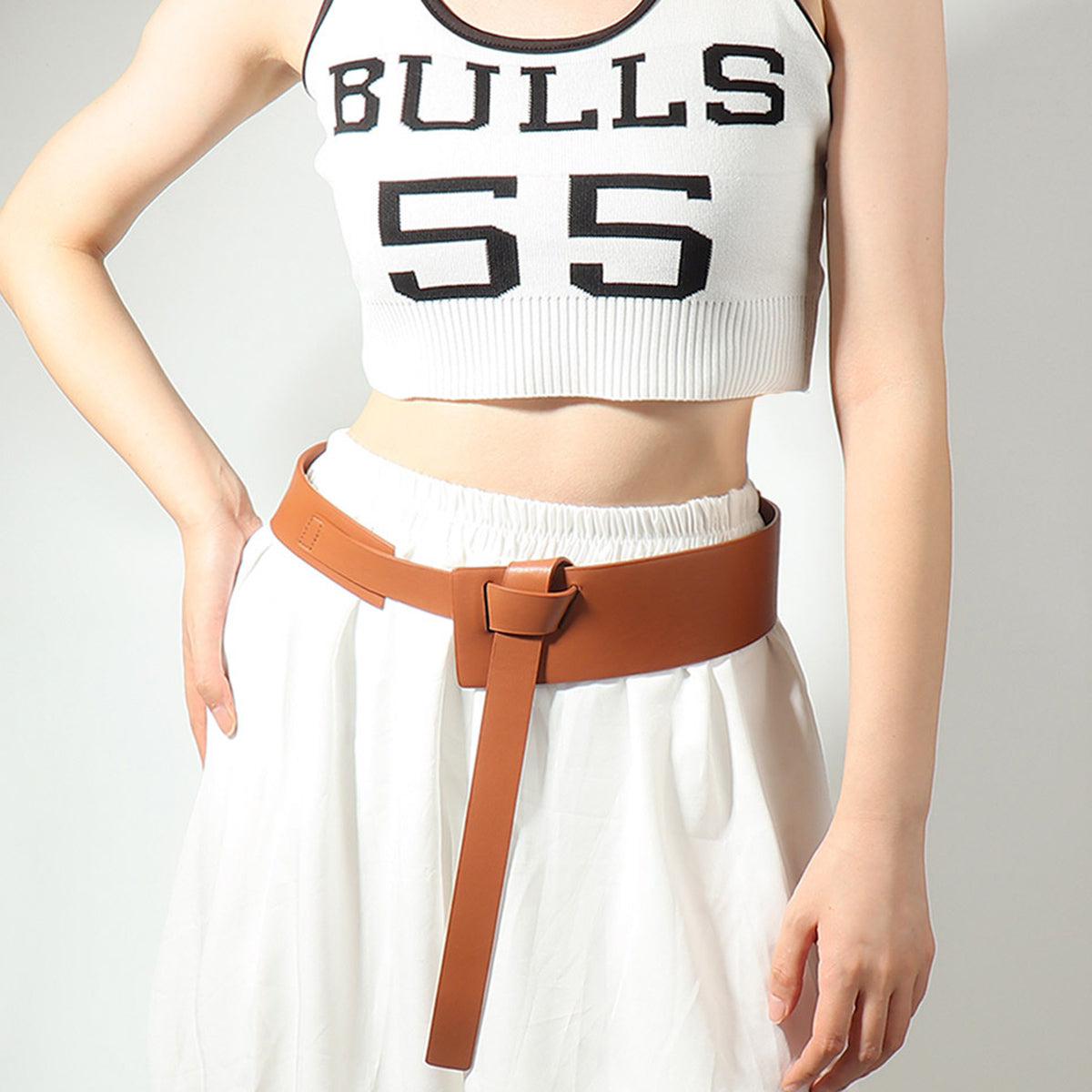 Fashorio Knot Detail PU Belt