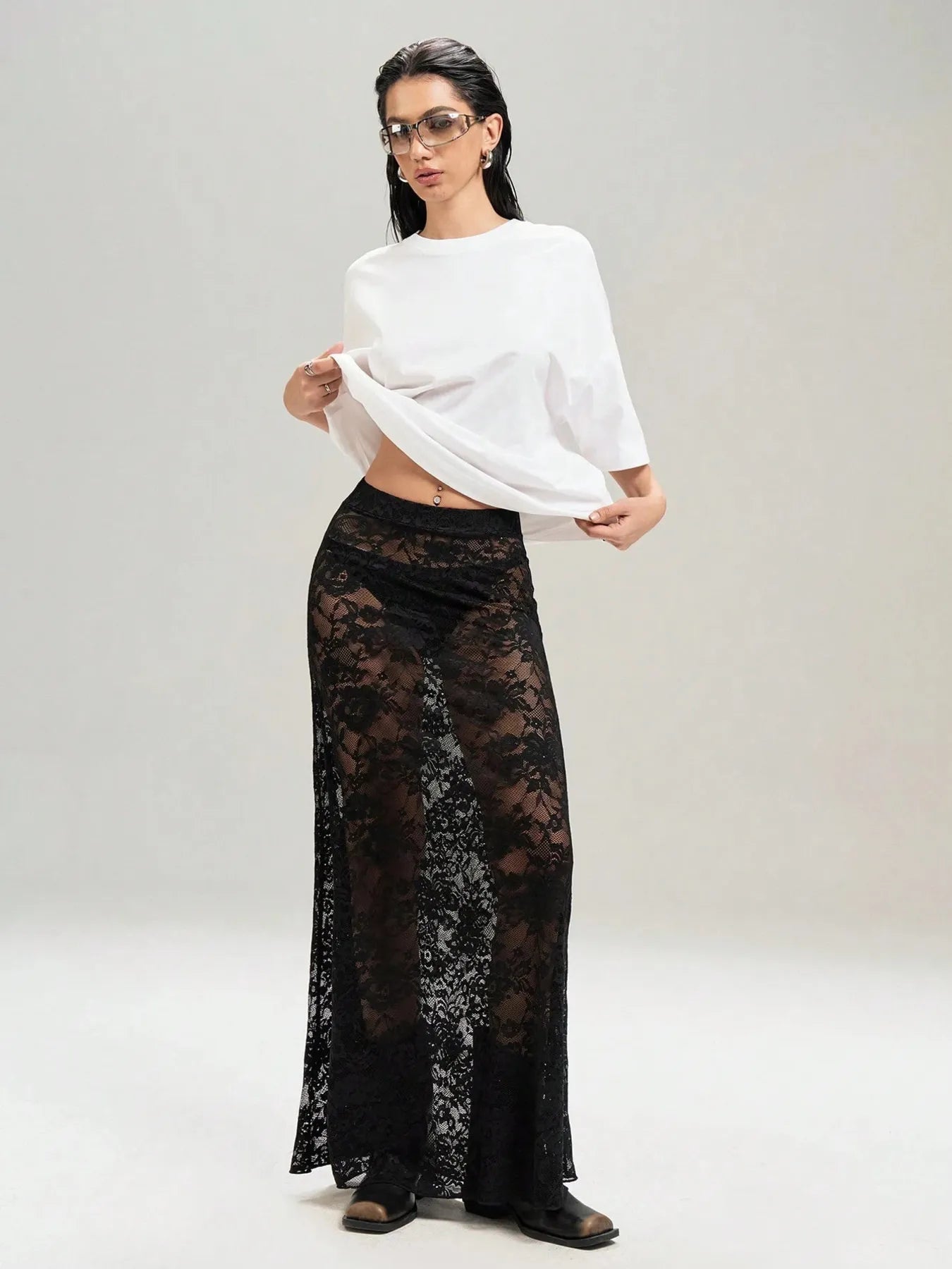 Fashorio Lace Maxi Skirt