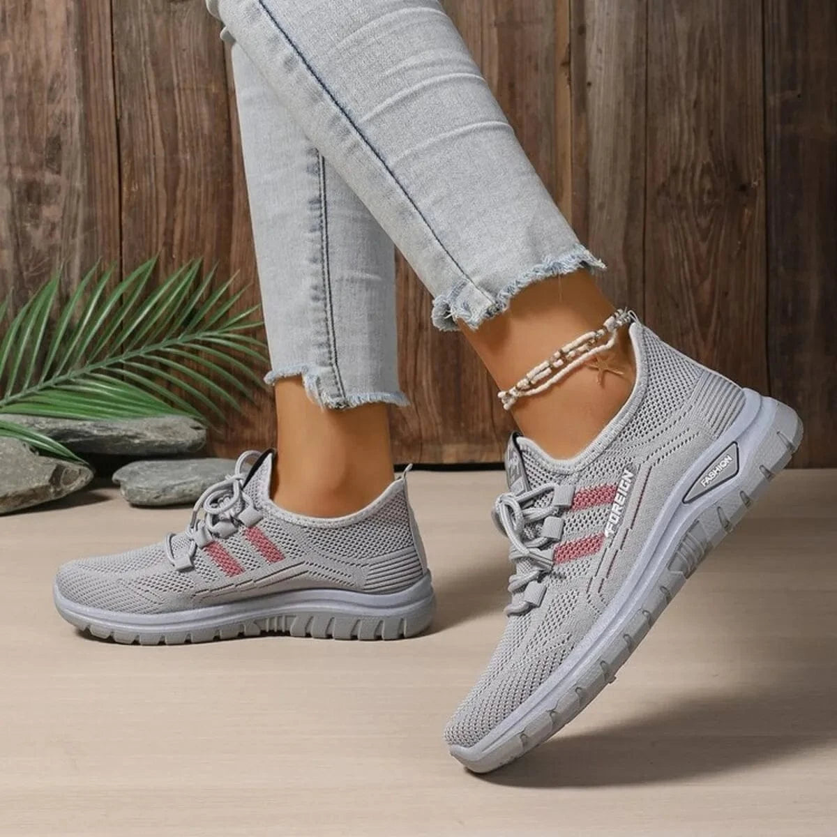 Fashorio Lace Up Breathable Mesh Athletic