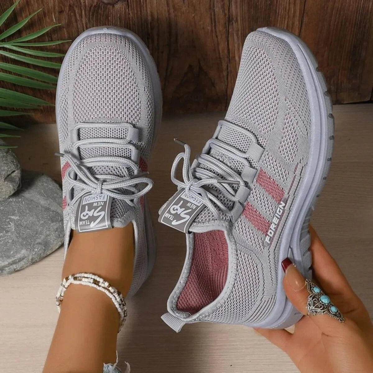 Fashorio Lace Up Breathable Mesh Athletic