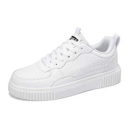 Lace Up Contrast Platform Sneakers - Fashorio
