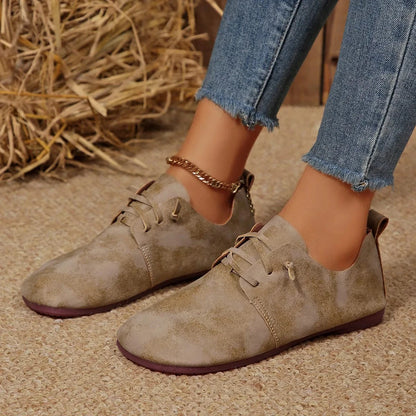Lace-Up Flats Loafers - Fashorio