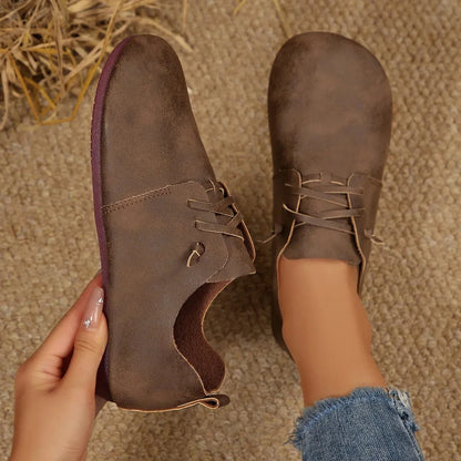 Lace-Up Flats Loafers - Fashorio