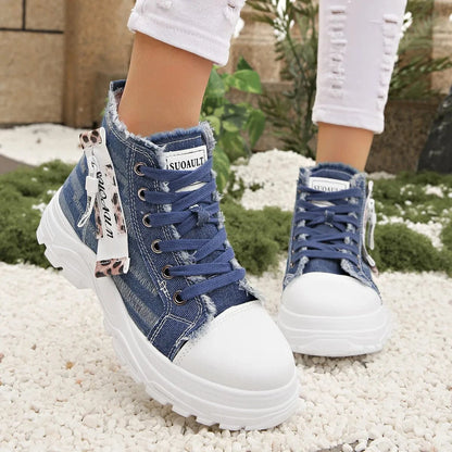 Lace Up Platform Sneakers - Fashorio