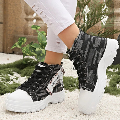 Lace Up Platform Sneakers - Fashorio