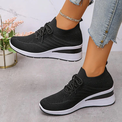 Lace Up Wedge Athletic - Fashorio