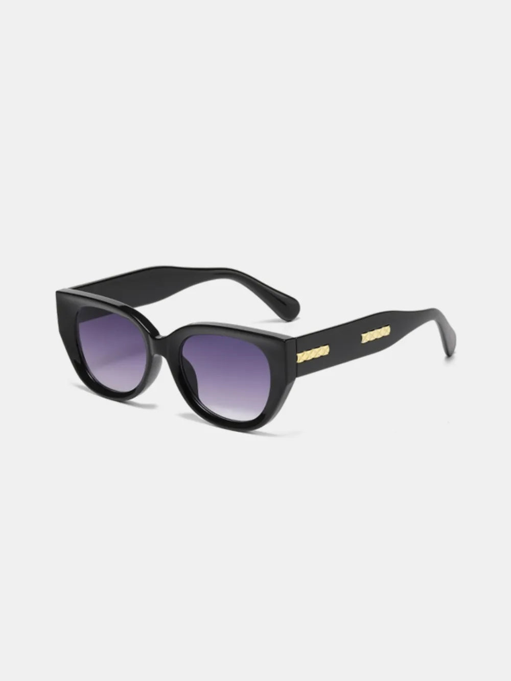 Fashorio Lavender / One Size Cat Eye Polycarbonate Frame Sunglasses