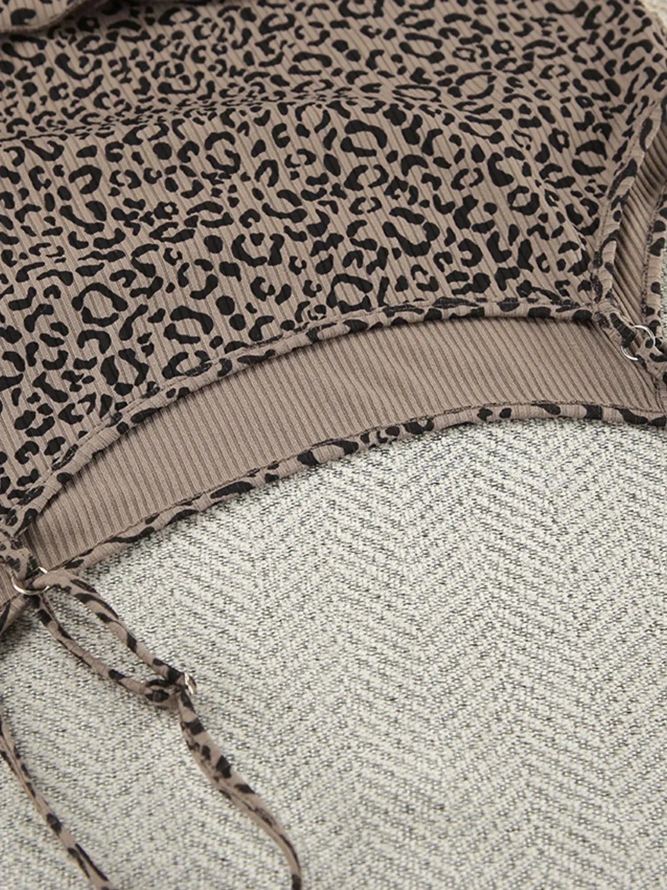 Fashorio Leopard Cami Cardigan and Shorts 3-Piece Set