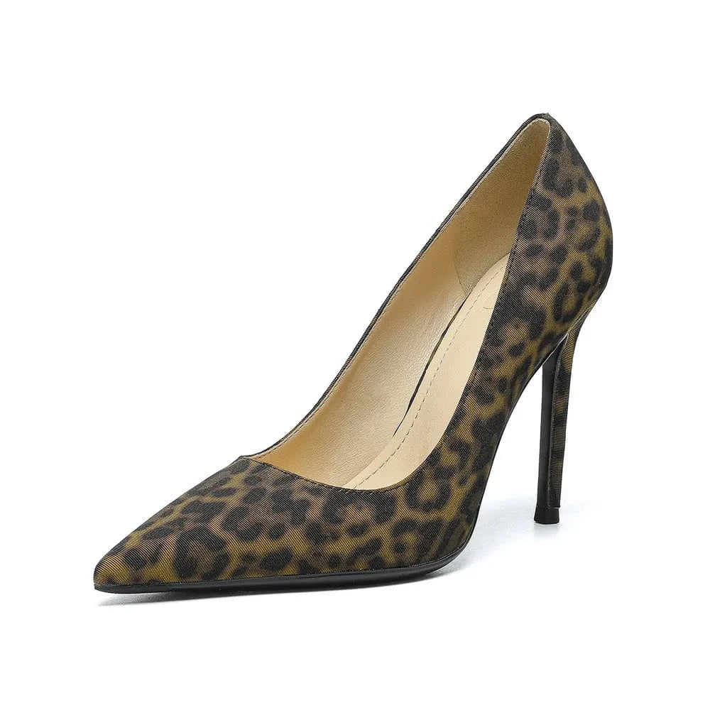 Leopard Point Toe Stiletto Pumps - Fashorio