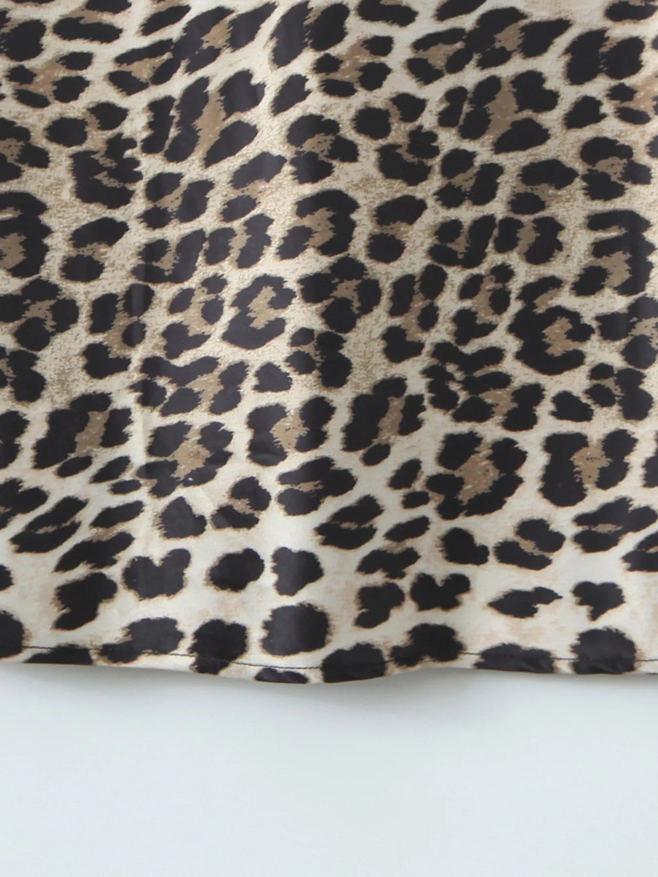 Fashorio Leopard Print Satin Maxi Dress