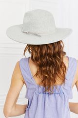 Fame Festival Babe Fedora Hat Light Gray One Size - Fashorio