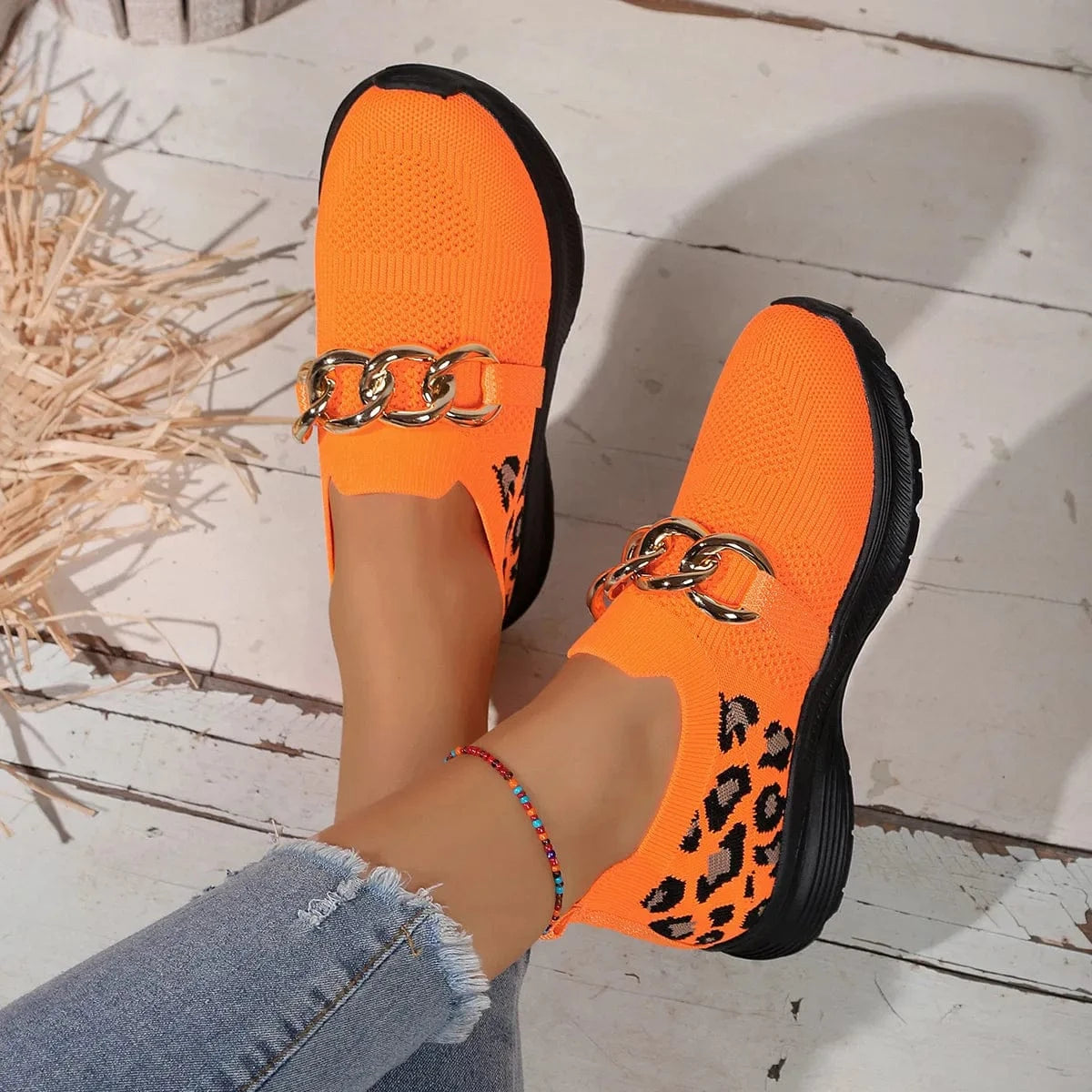 Fashorio Lightweight Leopard Mesh Athletic