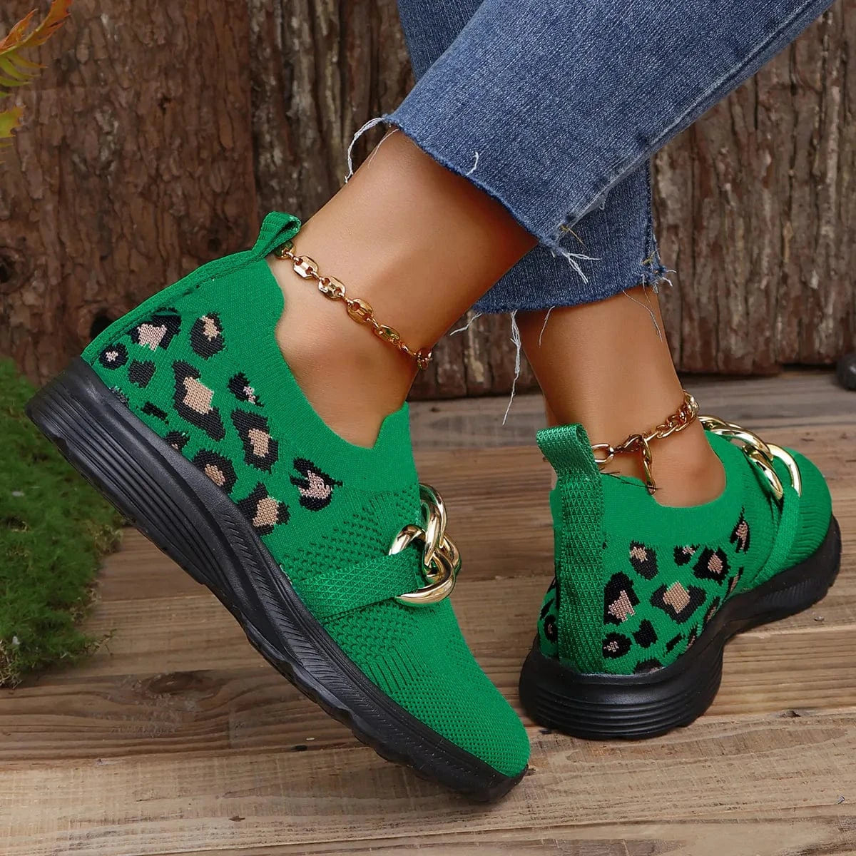 Fashorio Lightweight Leopard Mesh Athletic