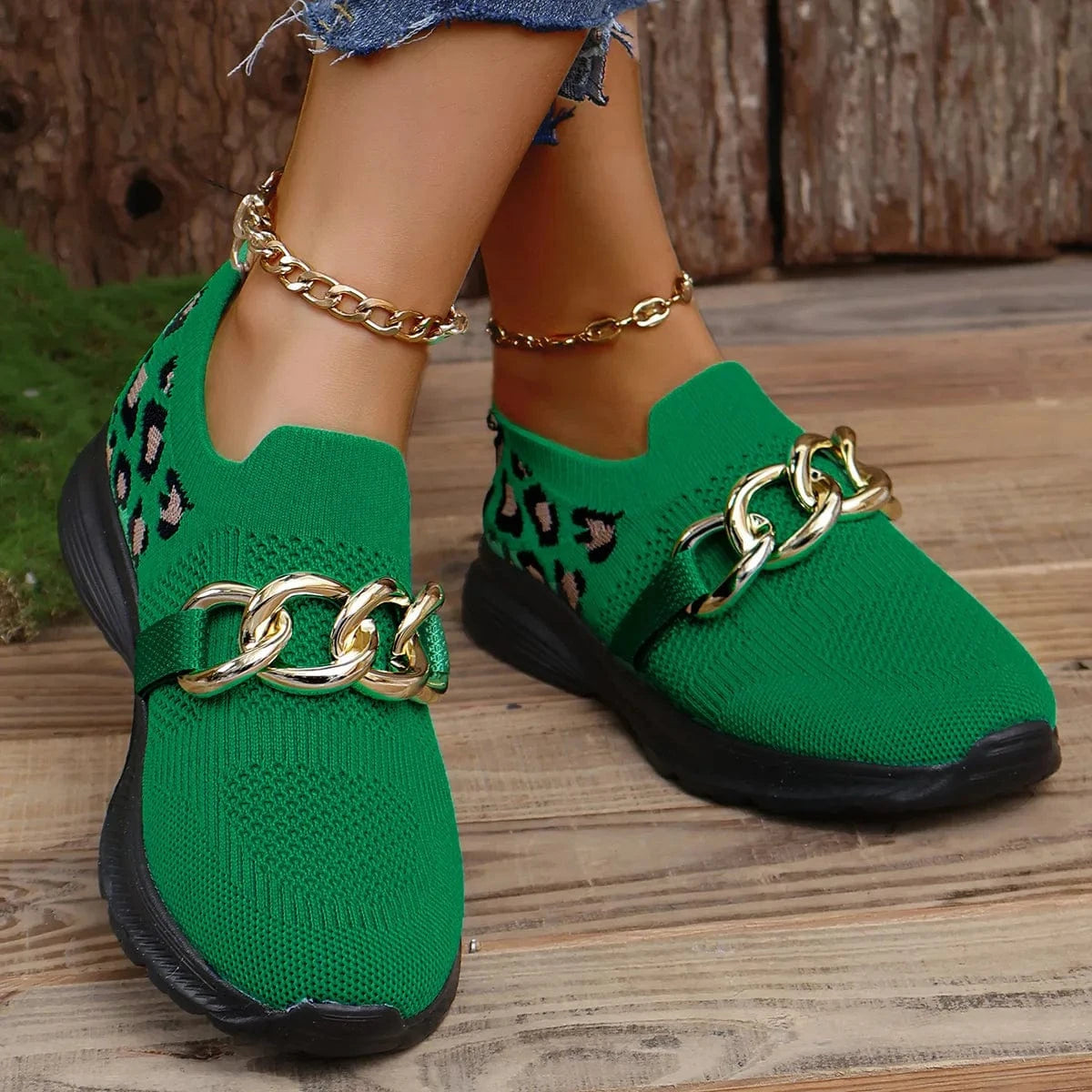 Fashorio Lightweight Leopard Mesh Athletic