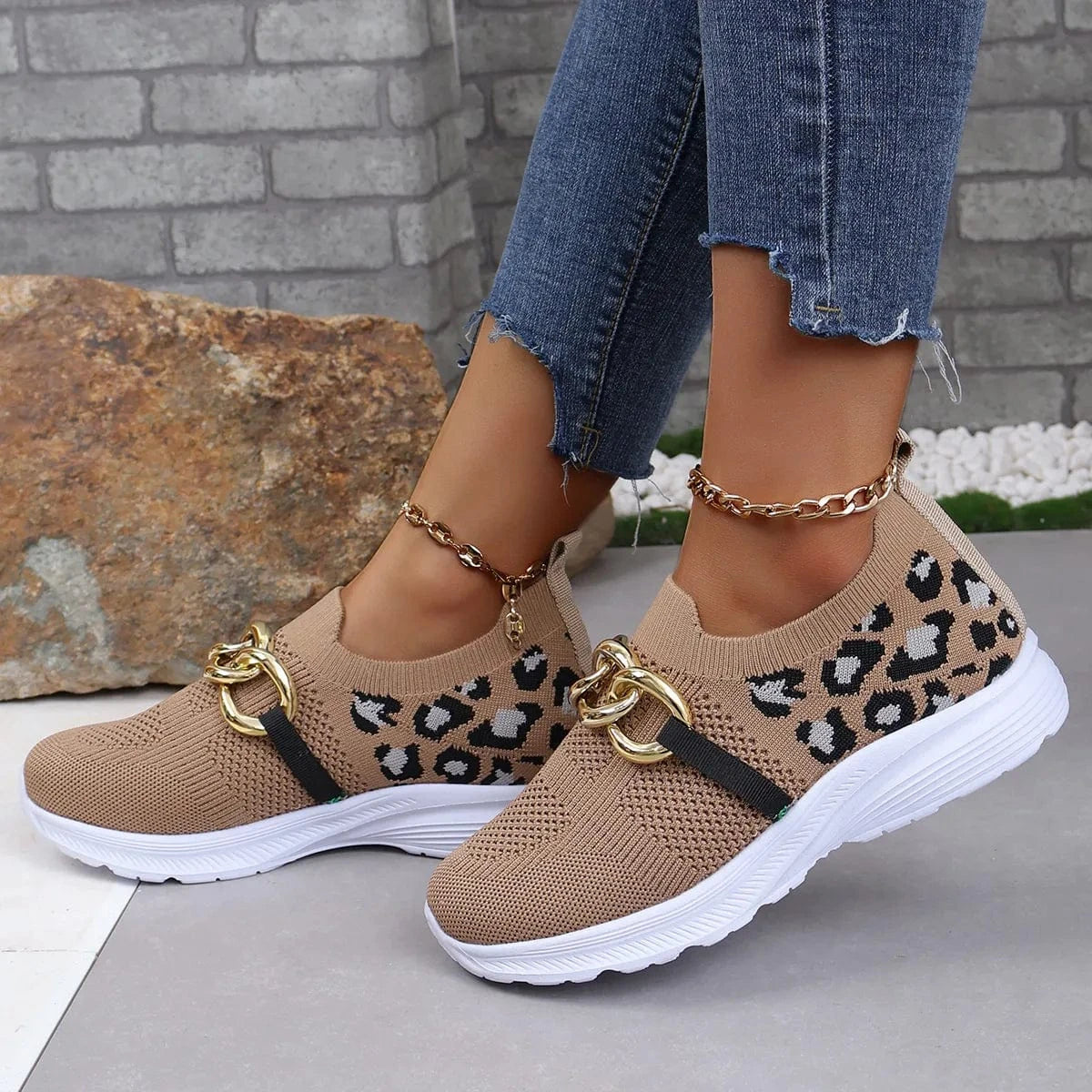 Fashorio Lightweight Leopard Mesh Athletic