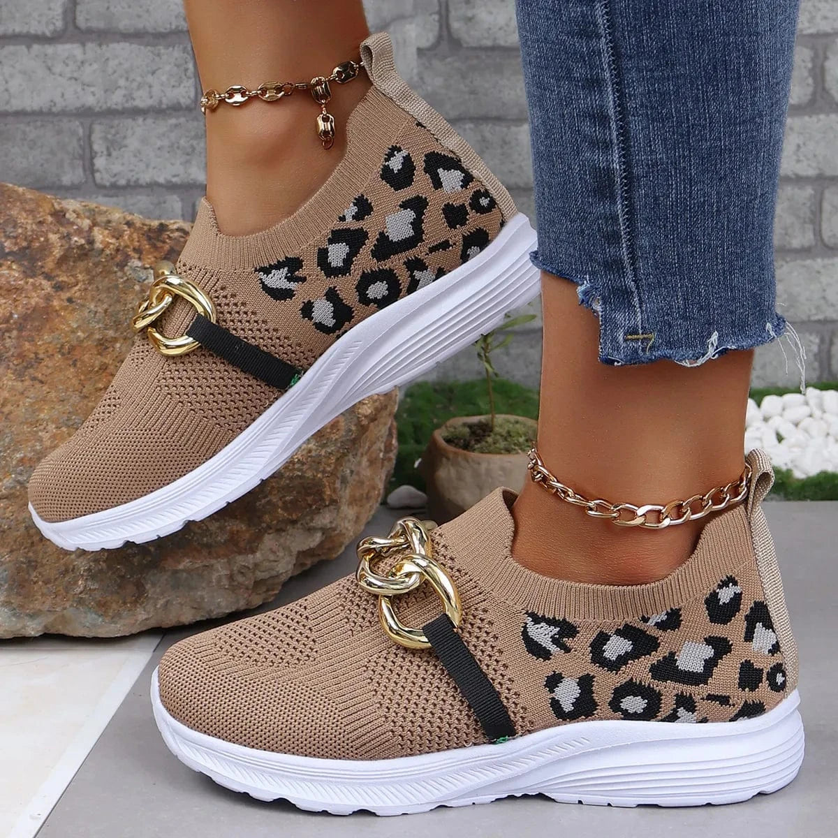 Fashorio Lightweight Leopard Mesh Athletic