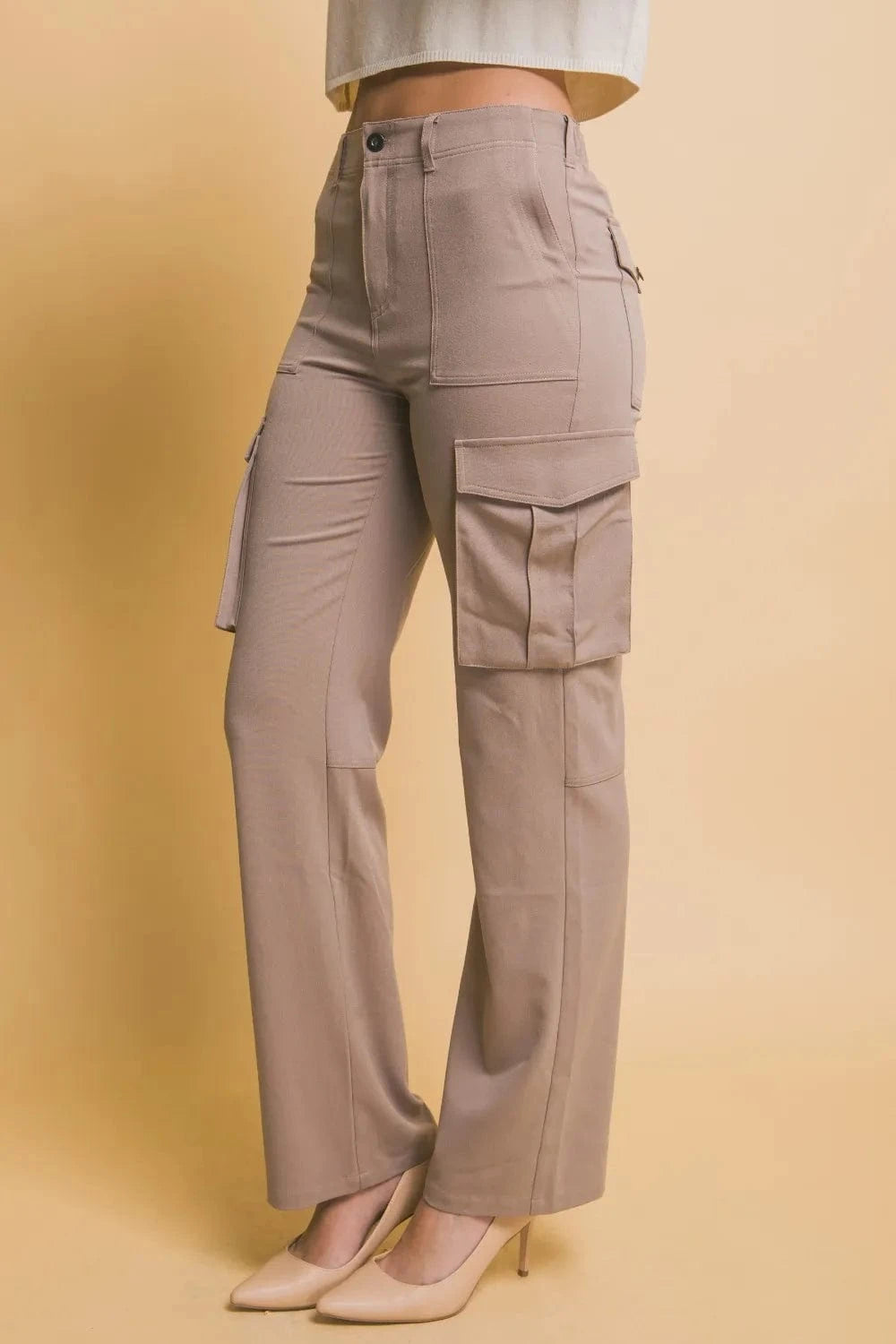 Fashorio Love Tree High Rise Cargo Pants with Pockets