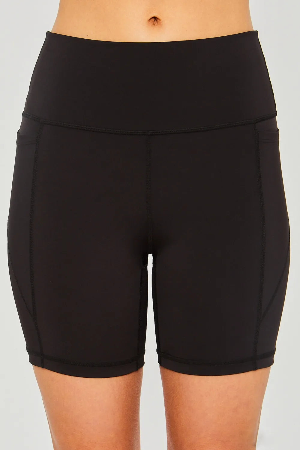 Fashorio Love Tree High Waist Seam Detail Active Shorts