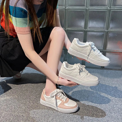 Low-Top Lace-Up Breathable Sneakers - Fashorio