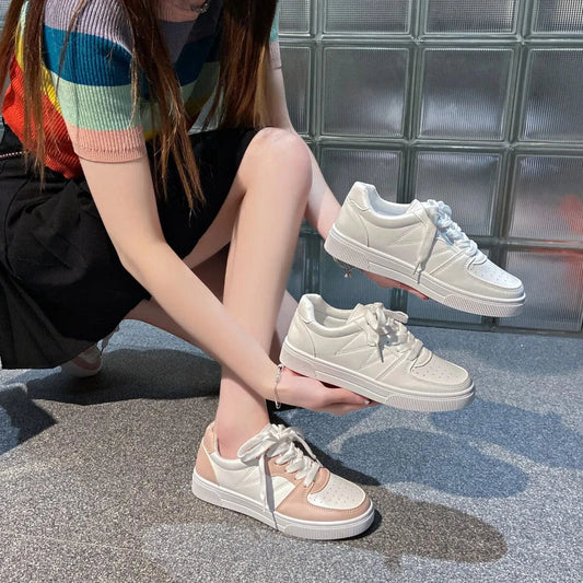 Low-Top Lace-Up Breathable Sneakers - Fashorio