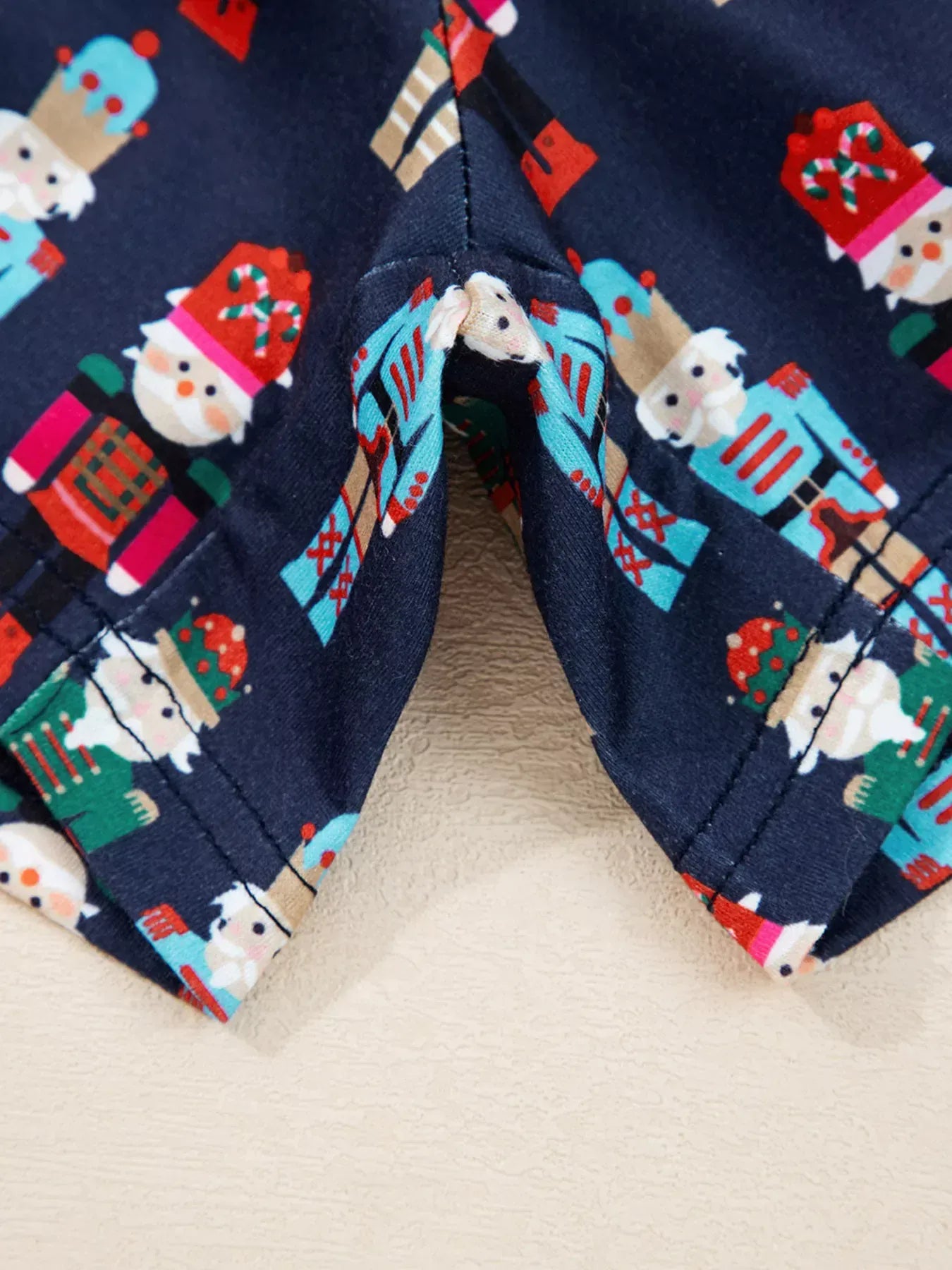 Fashorio Mama Claus Plaid Letter Tee and Nutcracker Shorts 2pcs Lounge Set