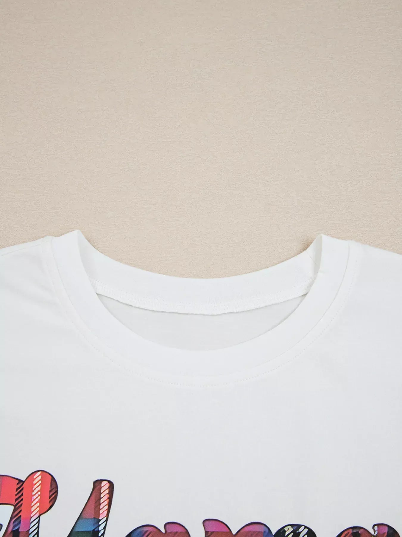 Fashorio Mama Claus Plaid Letter Tee and Nutcracker Shorts 2pcs Lounge Set