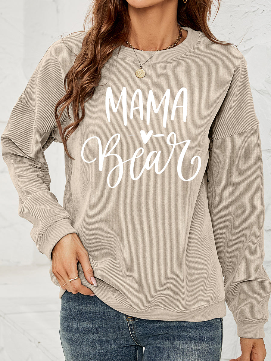 Fashorio MAMA Graphic Round Neck Sweatshirt